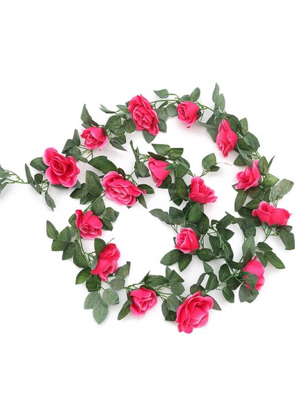 2'li Yapay Asma Çiçek Gül Çelenk Seti 2*2.3 M 16, Pembe (Yurt Dışından) fiyatları