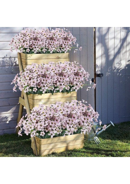 6 Adet Yapay Dekoratif Plastik Çiçek Beyaz (Yurt Dışından) modelleri