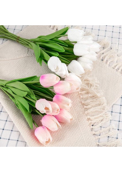 20'li Lateks Yapay Çiçek Seti Beyaz ve Pembe (Yurt Dışından) fırsatları