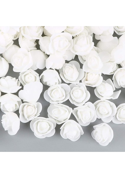 200 Yapay Gül Yapay Köpük Tomurcukları Beyaz 3,5 cm (Yurt Dışından)