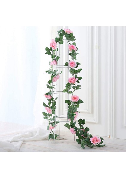 2 Paket 7,2 Fit Yapay Pembe Çelenk Asma Sarmaşıklar Pembe (Yurt Dışından) fiyatları