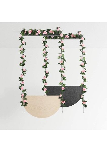 2 Paket 7,2 Fit Yapay Pembe Çelenk Asma Sarmaşıklar Pembe (Yurt Dışından) modelleri