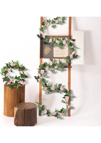 2 Paket 7,2 Fit Yapay Pembe Çelenk Asma Sarmaşıklar Pembe (Yurt Dışından) indirimleri