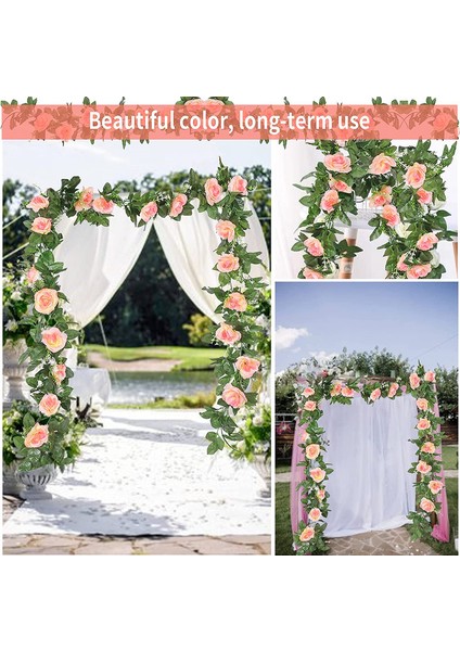 4 x 220M Yapay Gül Çelenk Şampanya Rengi (Yurt Dışından) modelleri