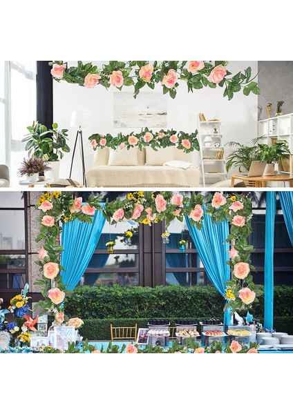 4 x 220M Yapay Gül Çelenk Şampanya Rengi (Yurt Dışından) fırsatları