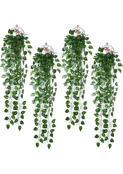 4 Adet * 90CM Yapay Sarmaşık Yeşil Karahindiba Bitki Süsleri (Yurt Dışından)