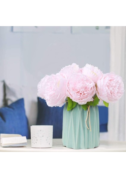 2 Demet 10 Baş Ipek Şakayık Sahte Çiçek Açık Pembe (Yurt Dışından) modelleri