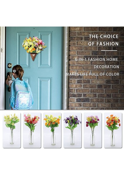 6 Adet Ipek Papatya ile Süslenmiş Yapay Buket (Yurt Dışından) fırsatları