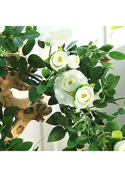 2 Parçalı Yapay Simülasyon Gül Çelenk, 90 Cm, Beyaz (Yurt Dışından) fiyatları