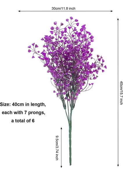 6 Adet Yapay Çiçek, 40 cm Fuşya (Yurt Dışından) fiyatları