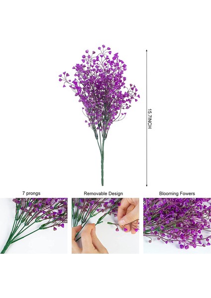 6 Adet Yapay Çiçek, 40 cm Fuşya (Yurt Dışından) modelleri