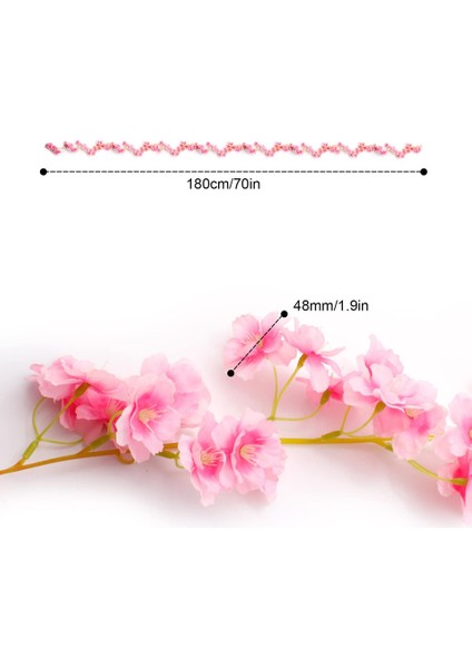 70.9 Inç Yapay Kiraz Çiçekleri Dekoratif Asma Asma (Yurt Dışından) fiyatları