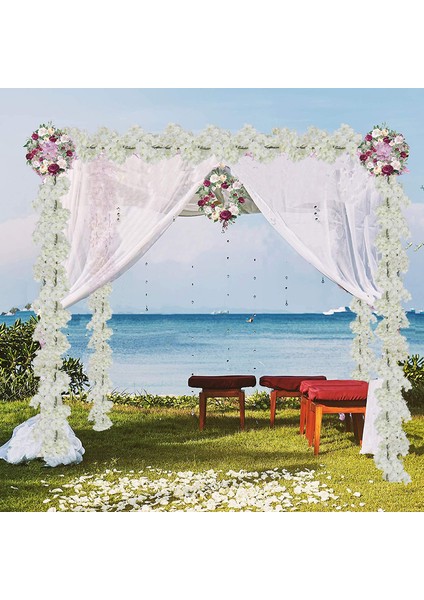 3 Adet Her Fitil 1.8m Yapay Ipek Kiraz Çiçeği Asma Garland Beyaz Süt (Yurt Dışından) fiyatları