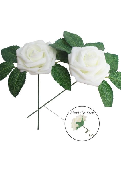 Lot 50 Adet Fildişi Renkli Yapay Gül (Yurt Dışından) modelleri