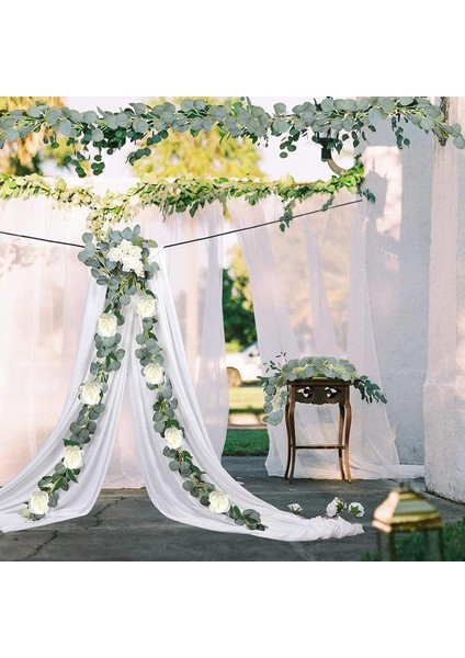 Pembe Asma Süslemeli Yapay Asma Çelenk, 200 cm (Yurt Dışından) fırsatları