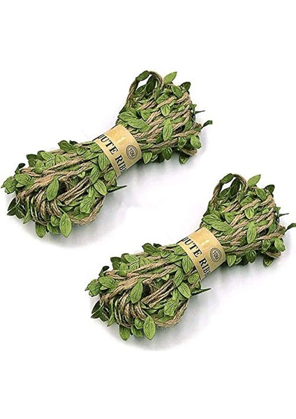 2 Rulo Yapay Yeşil Yapraklı Çiçekli Asma Bandı 10M (Yurt Dışından)