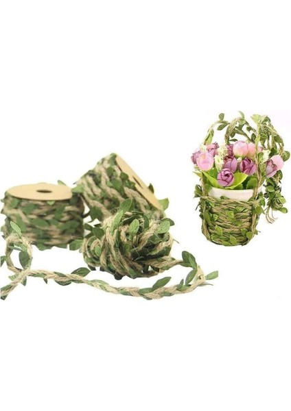 2 Rulo Yapay Yeşil Yapraklı Çiçekli Asma Bandı 10M (Yurt Dışından) fırsatları