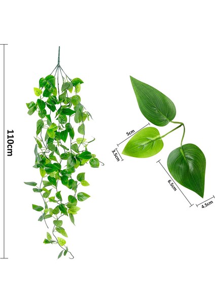 2 Adet Yapay Bitki Sarmaşık Yeşil 2 (Yurt Dışından)