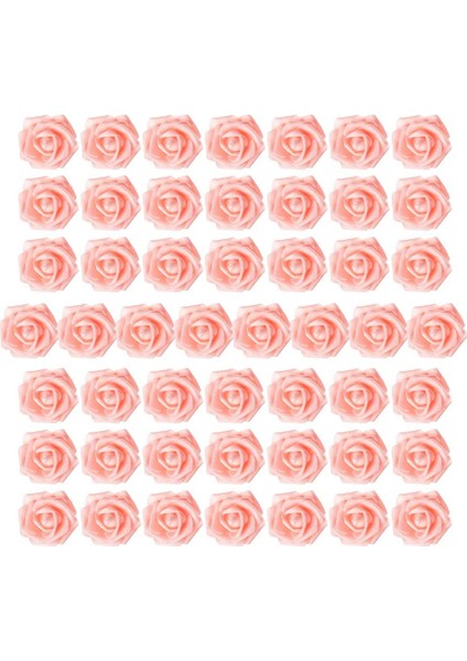 50 Adet Yapay Gül Başlık 7cm Pembe Şampanya (Yurt Dışından) modelleri