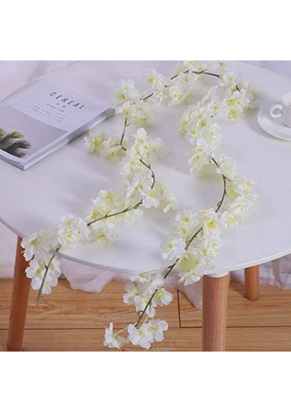 3 Adet Her Fitil 1.8m Yapay Ipek Kiraz Çiçeği Asma Garland Beyaz Süt (Yurt Dışından) fırsatları
