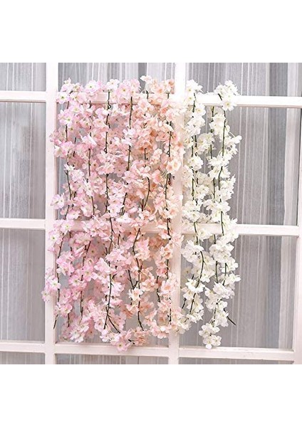 3 Adet Her Fitil 1.8m Yapay Ipek Kiraz Çiçeği Asma Garland Beyaz Süt (Yurt Dışından) indirimleri