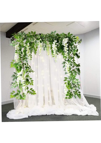 Yapay Çiçek Simüle Eden Asma Asma Çelenk, 1,8m Beyaz (Yurt Dışından) fırsatları