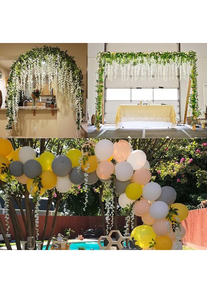 12 Adet / Toplu Yapay Morsalkım Ipek Çiçekler 110CM Beyaz (Yurt Dışından) fiyatları