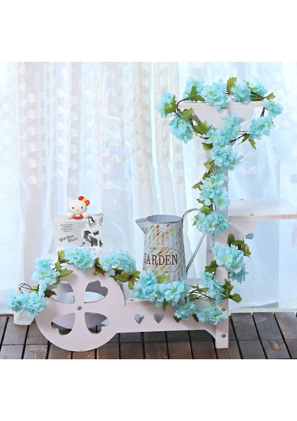 2 Adet x 235 cm Yapay Kiraz Çiçeği Ipi Mavi (Yurt Dışından) fırsatları