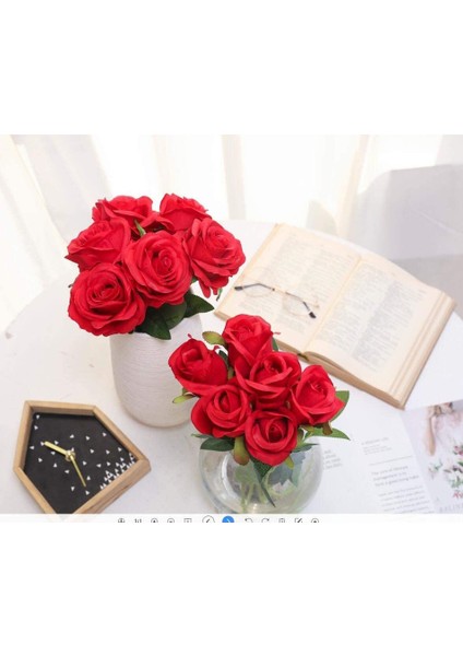 12 Adet Yapay Gül Kırmızı (Yurt Dışından) indirimleri