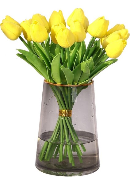20 Adet Simüle Lale, Sarı (Yurt Dışından)