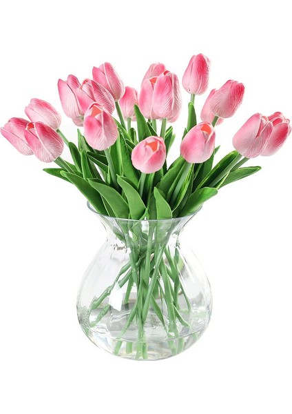 20 Adet Simüle Lale, Pembe (Yurt Dışından)