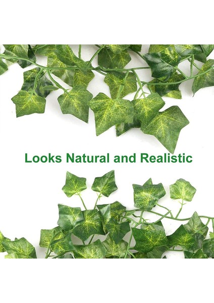 10M 100LED Garland Işıklı 12 Adet Yapay Sarmaşık Bitkisi, 84FT (Yurt Dışından) indirimleri