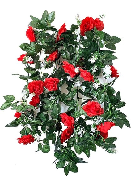 2'li Set, 10 Başlı Yapay Kırmızı Gül Çelengi Kırmızı (Yurt Dışından) fiyatları