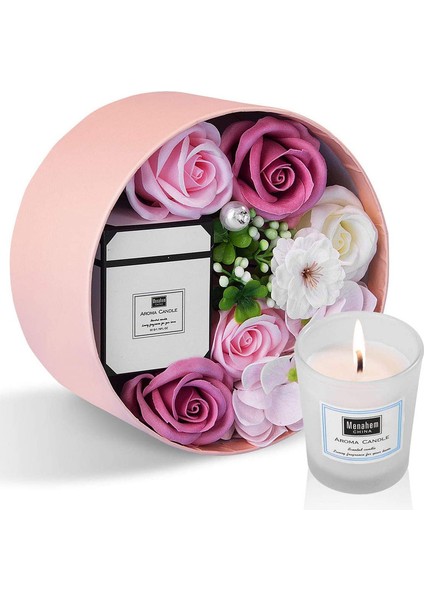 Bayan Çiçek Sabunu Yuvarlak Kutu Pembe (Yurt Dışından)