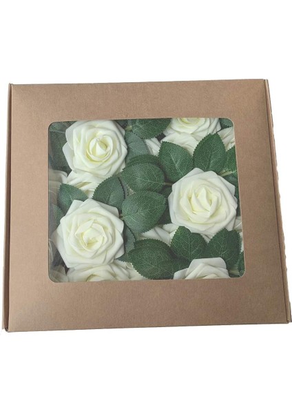 25 Adet Yapay Gül Köpüğü Beyaz Süt (Yurt Dışından) indirimleri