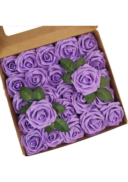 25 Adet Yapay Gül Köpüğü Mor (Yurt Dışından)