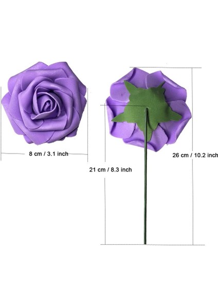 25 Adet Yapay Gül Köpüğü Mor (Yurt Dışından) fırsatları