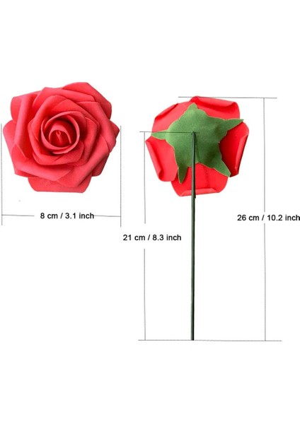 25 Adet Yapay Gül Köpüğü Kırmızı (Yurt Dışından) modelleri