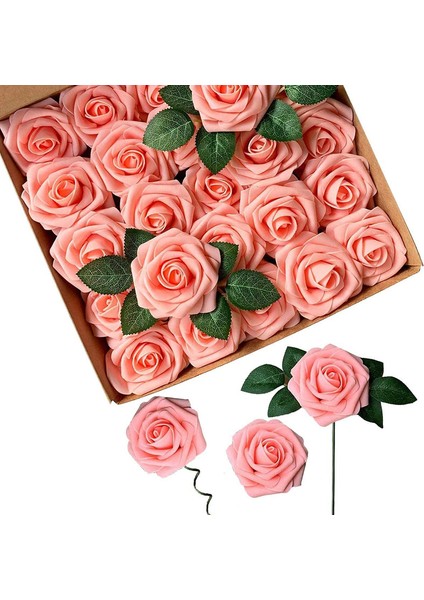 25 Adet Yapay Gül Köpüğü Etli Pembe (Yurt Dışından)
