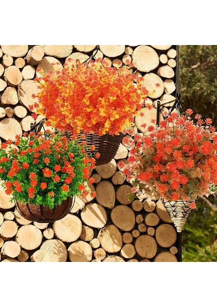 4 Adet Uv Işınlarına Dalı Asılı Yapay Bitki Çiçekleri Kırmızı (Yurt Dışından) indirimleri