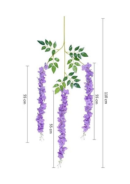 24 Adet Yapay Ipek Çiçek Morsalkım Asma Dekorasyon Mor (Yurt Dışından) modelleri