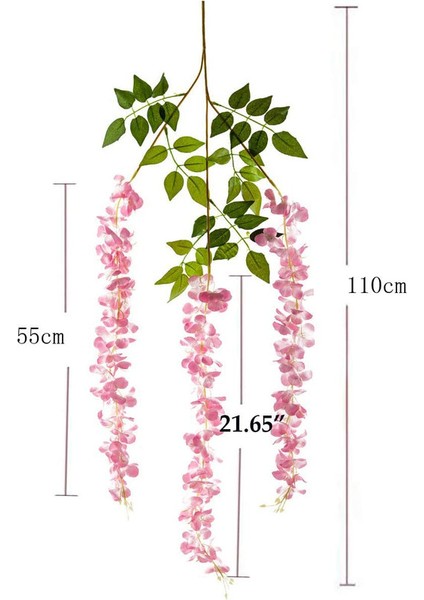 24 Adet Yapay Ipek Çiçek Morsalkım Asma Dekorasyon Pembe (Yurt Dışından) modelleri