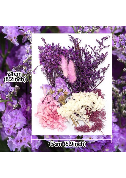 Doğal Kurutulmuş Çiçek Seti Beyaz/mor (Yurt Dışından) fırsatları