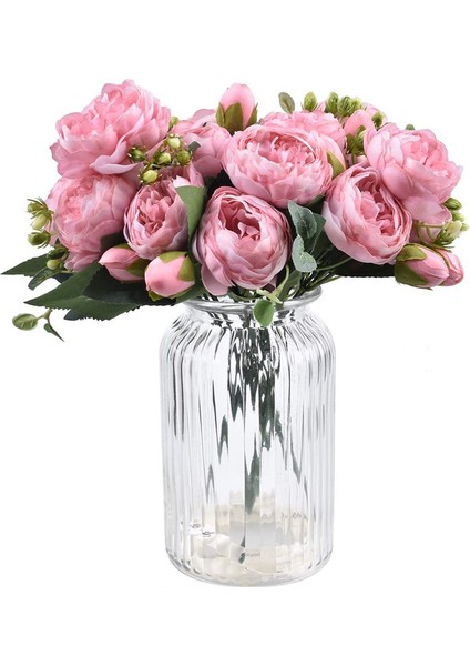 4 Rayon Şakayık Buketi, 5 Çatal, 9 Baş Pembe (Yurt Dışından)