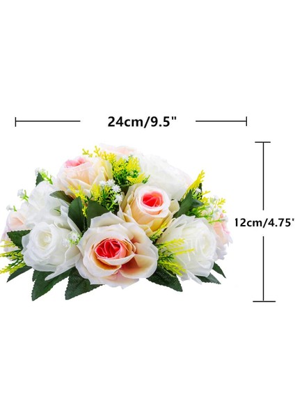 6 Adet Yapay Çiçek, 15 Tabanlı Plastik Gül Başlığı Şampanya&beyaz (Yurt Dışından) fiyatları