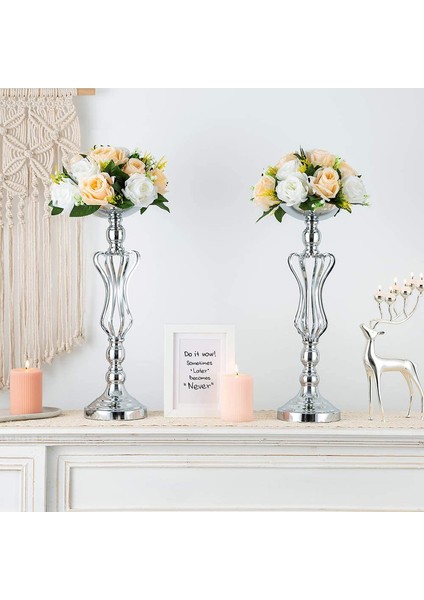 10 Adet Yapay Çiçek, 15 Tabanlı Plastik Gül Başlığı Şampanya ve Beyaz (Yurt Dışından) modelleri