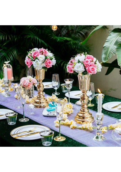 2 Adet Yapay Çiçek, Tabanlı 15 Plastik Gül Başlığı Pembe&beyaz (Yurt Dışından) indirimleri