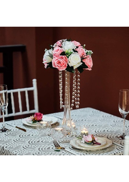 6 Adet Yapay Çiçek, 15 Tabanlı Plastik Gül Başlığı Pembe&beyaz (Yurt Dışından) fırsatları