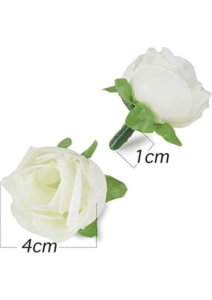 100 Adet 3 Cm'lik Yapay Bitki Gülleri Beyaz (Yurt Dışından) fiyatları