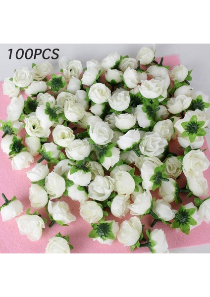 100 Adet 3 Cm'lik Yapay Bitki Gülleri Beyaz (Yurt Dışından) fırsatları